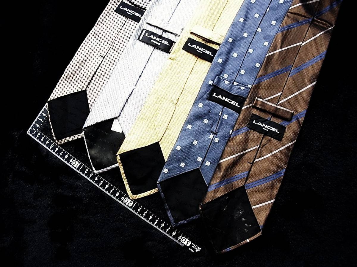 卸価格■5本 全同一 ブランド ネクタイ セット■№6535■ ランセル【LANCEL】 5本 まとめ売■ 拍卖