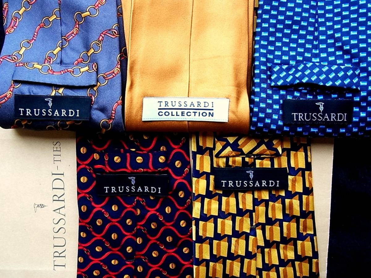 卸価格■5本 全同一 ブランド ネクタイ セット■№6547■ トラサルディ ネクタイ 5本 まとめ売■ 拍卖