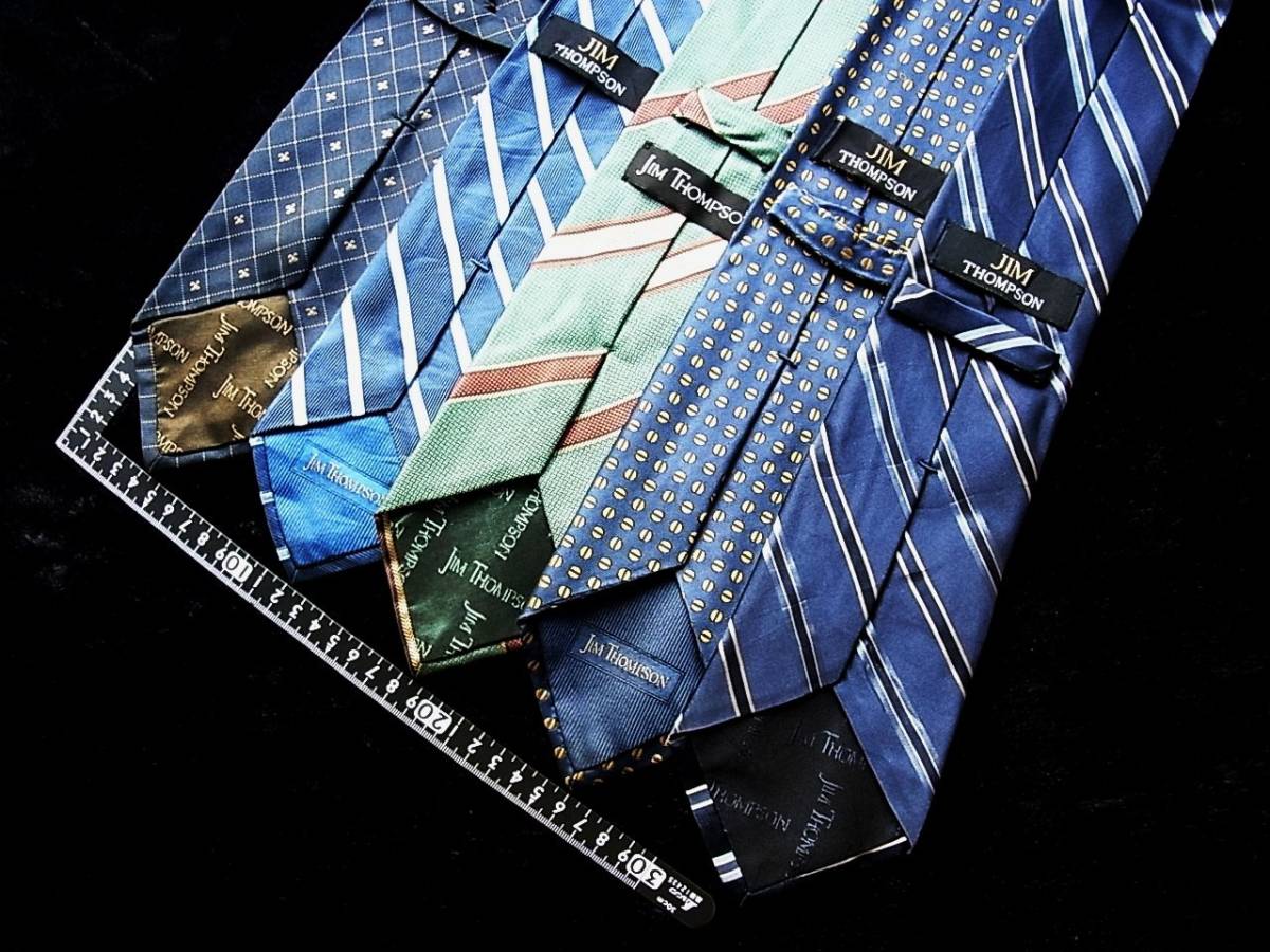 卸価格■5本 全同一 ブランド ネクタイ セット■№6555■ ジムトンプソン 5本 まとめ売 ■拍卖