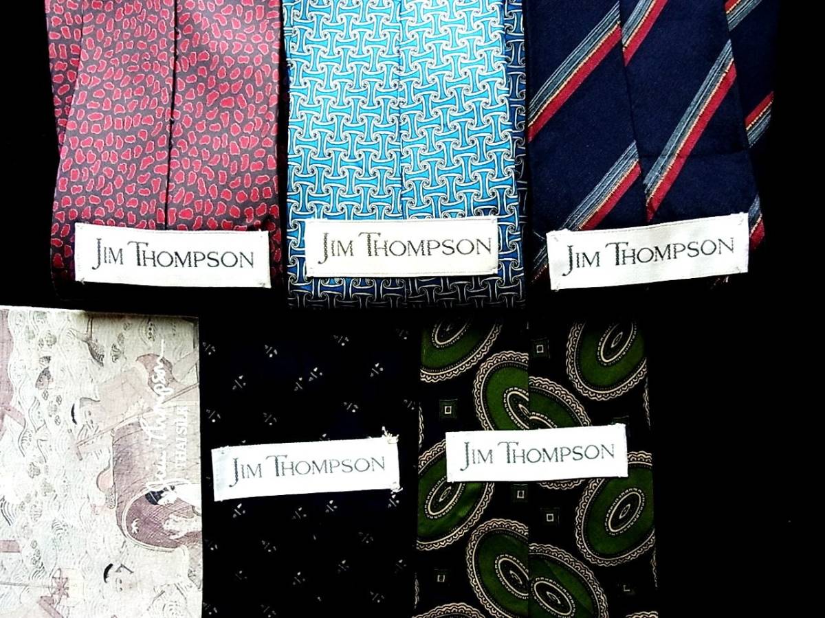 卸価格■5本 全同一 ブランド ネクタイ セット■№6556■ ジムトンプソン 5本 まとめ売 ■拍卖
