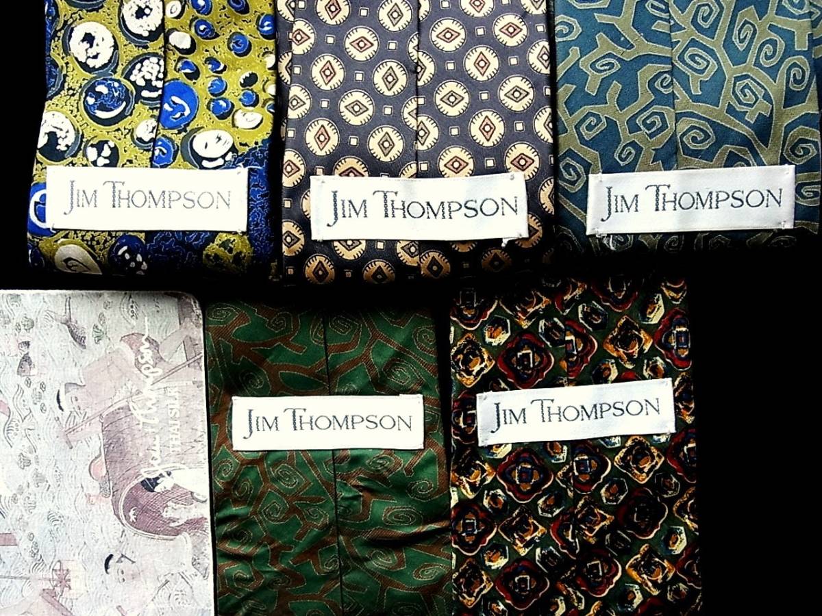卸価格■5本 全同一 ブランド ネクタイ セット■№6557■ ジムトンプソン 5本 まとめ売 ■拍卖