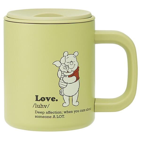 くまのプーさん 真空ステンレスマグカップ 330ml フタ付きコップ 保温 保冷 ミュートカラー シンプル 大人 レディース メンズ スケーター拍卖