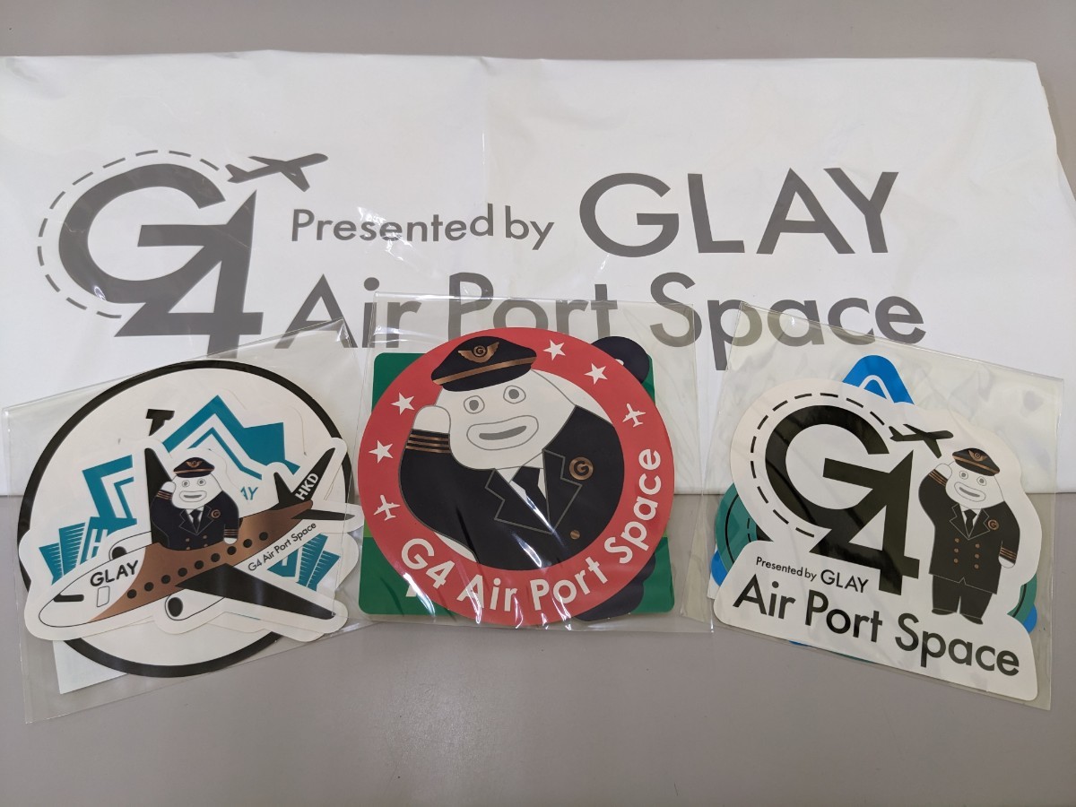 新品未開封 GLAY 函館 空港 限定 トラベルステッカー 4種フルセット AirPortSpace ショップ袋 拍卖