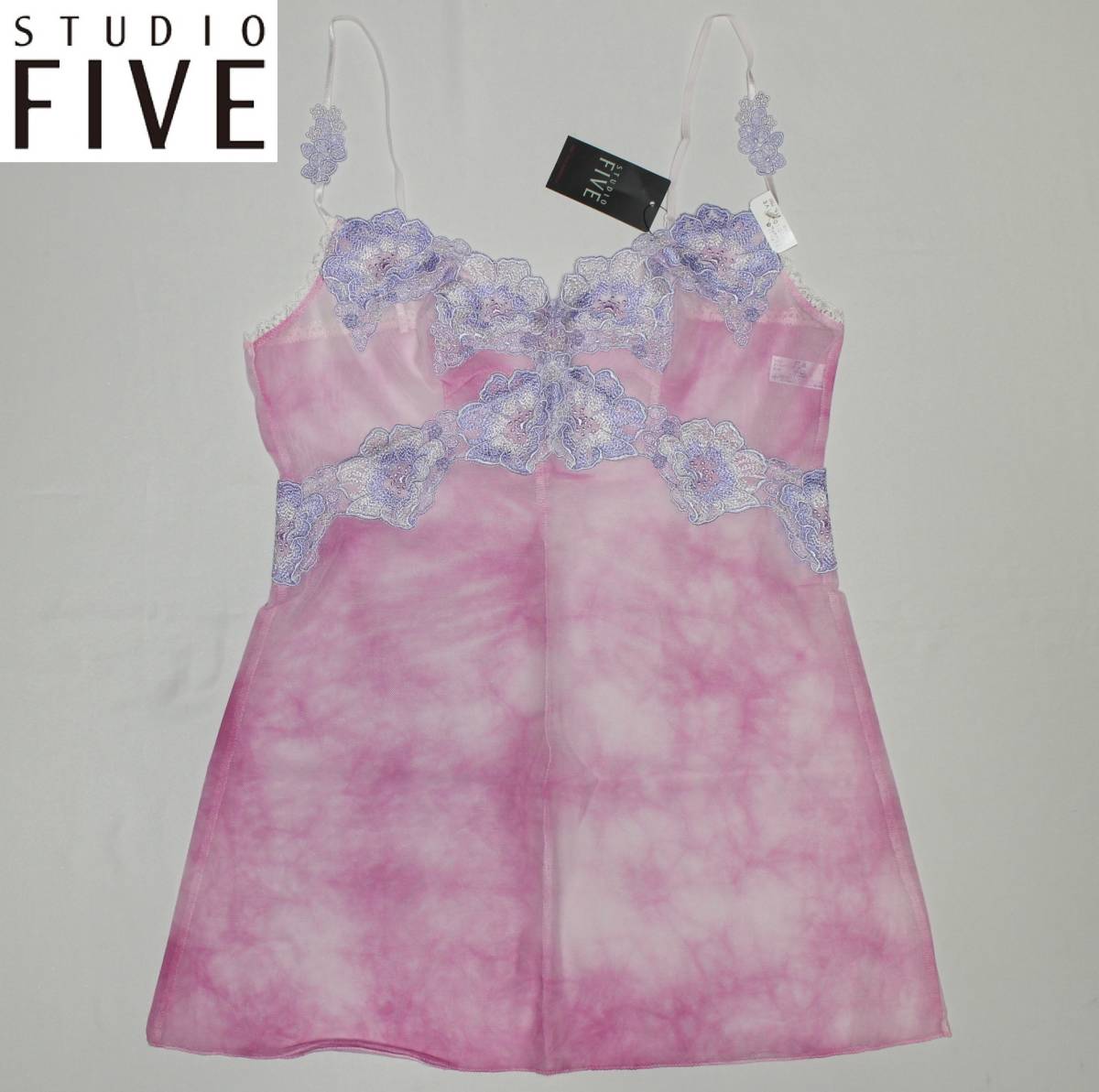 K20 新品本物即決 バスト80 日本製 Wacoal ワコール 定価15,750円 STUDIOFIVE スタディオファイブ キャミソール ピンク レース拍卖