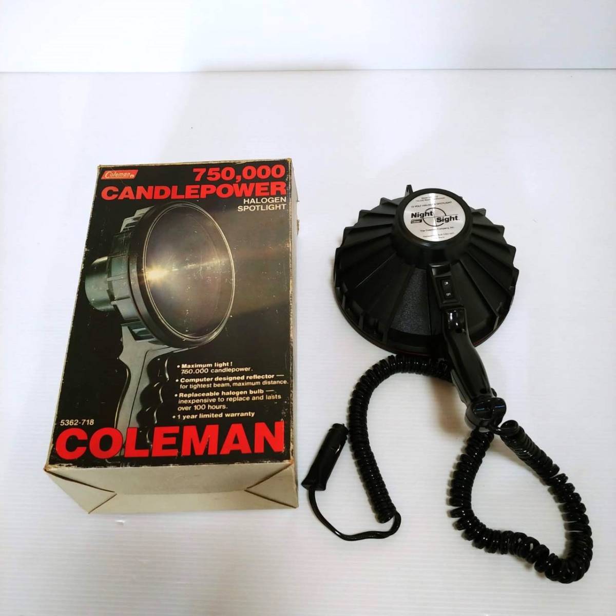ハロゲンスポットライト coleman 5362-718 コールマン 750,000CANDLEPOWER 外箱付き拍卖