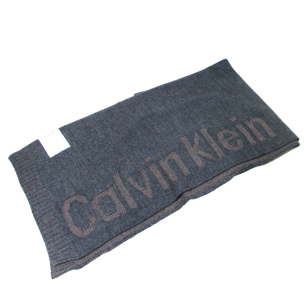 マフラー カルバンクライン HKC73605 200 ブラウン 約27x160cm/送料無料拍卖