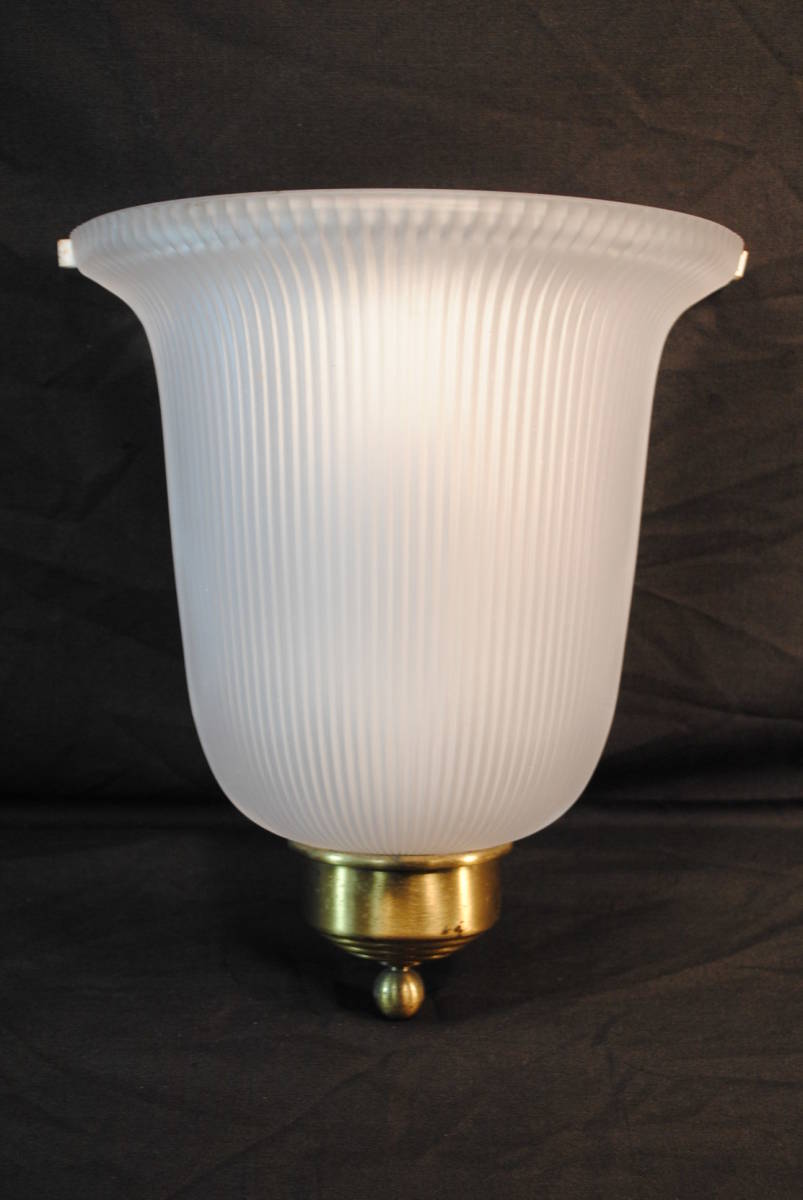 西3 昭和の銭湯の更衣室で使用されていた 大光 重厚 縞模様すりガラス 花房形 白熱灯照明 DBK-18953 60W 320x270x170ミリ拍卖