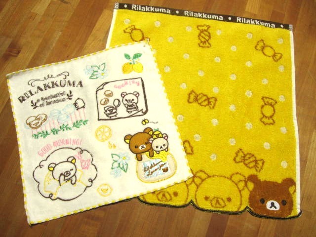 *送料無料*新品*リラックマ*ウォッシュタオル+タオルハンカチ*①*San-X*拍卖