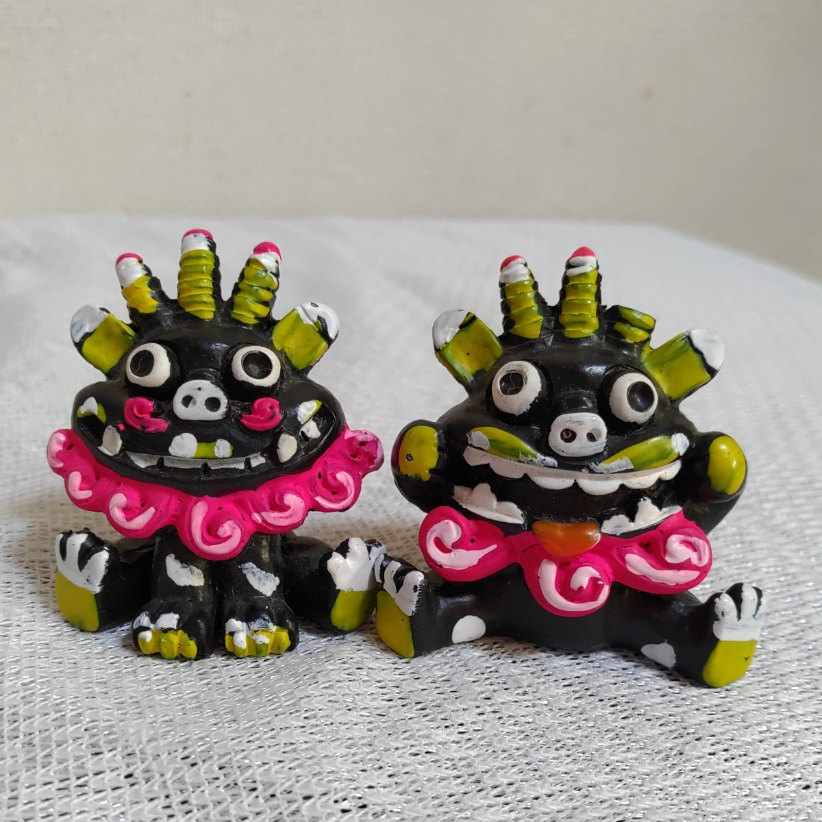 シーサー 沖縄 守り神 吠え獅子 お土産 置物 玄関 インテリア 黒 ブラック カジュアル 1204-B2-SA13拍卖