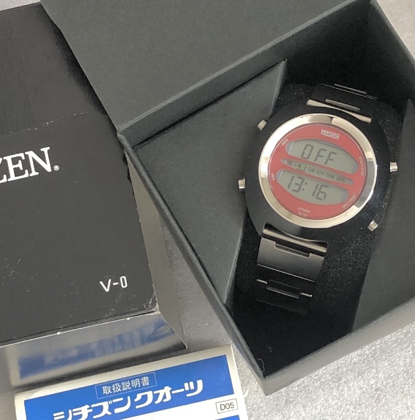 CITIZEN デジタル 稼動品 インディペンデント ブレスレット ウォッチ RED 赤 Cライン デザイン 時計 好きに も INDEPENDENT シチズン拍卖