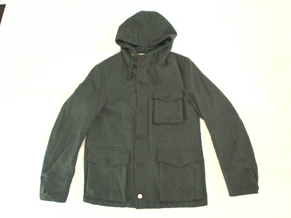 ☆ブラウニー ビンテージ【Browny Vintage】ウール混 ジップアップ パーカジャケット アウター M カーキグリーン モスグリーン 拍卖