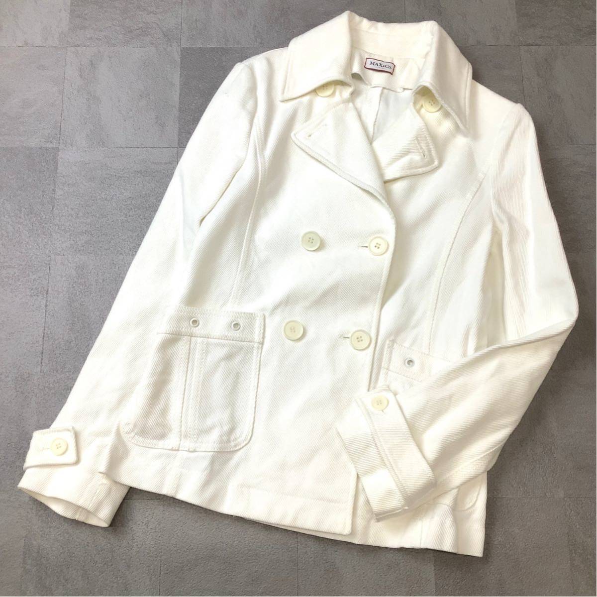 良品 MAX&CO マックス&コー マックスマーラ ピーコート レディース 42 XLサイズ ホワイト拍卖