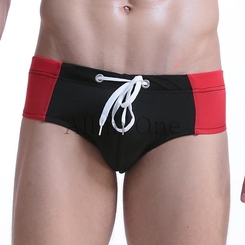 97-10-11 バイカラー ツートン スイムショーツ ブリーフ 【ブラック,XLサイズ】男性 メンズ 下着 インナー スポーツ 水泳 競泳 海パン .3拍卖