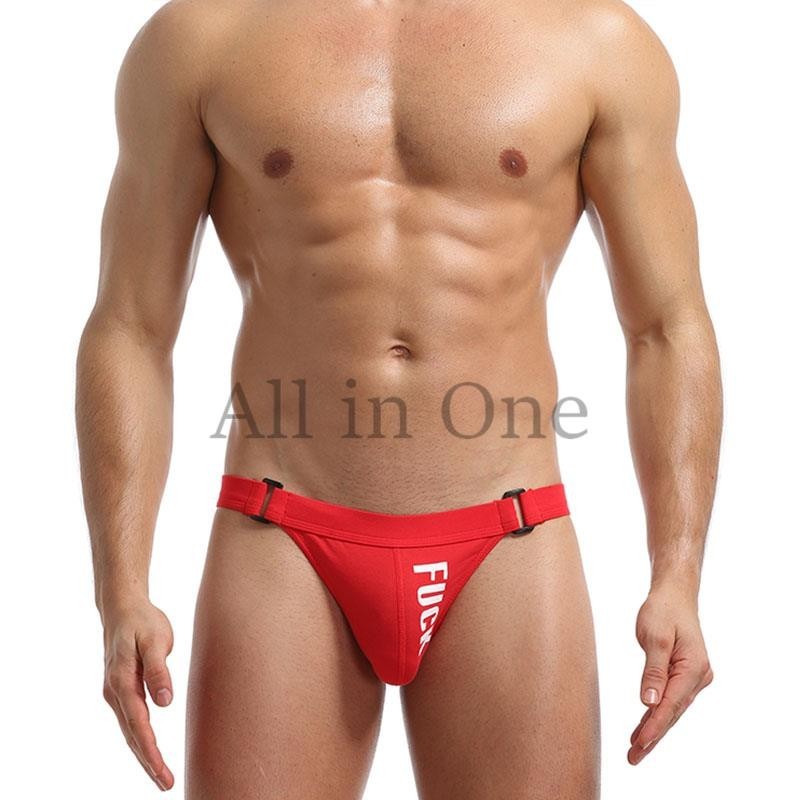 97-69-13 FUCK!! メンズ ジョックストラップ 【レッド,Lサイズ】男性 下着 ショーツ 過激 Oバック Tバック エロ セクシー ブリーフ .3拍卖