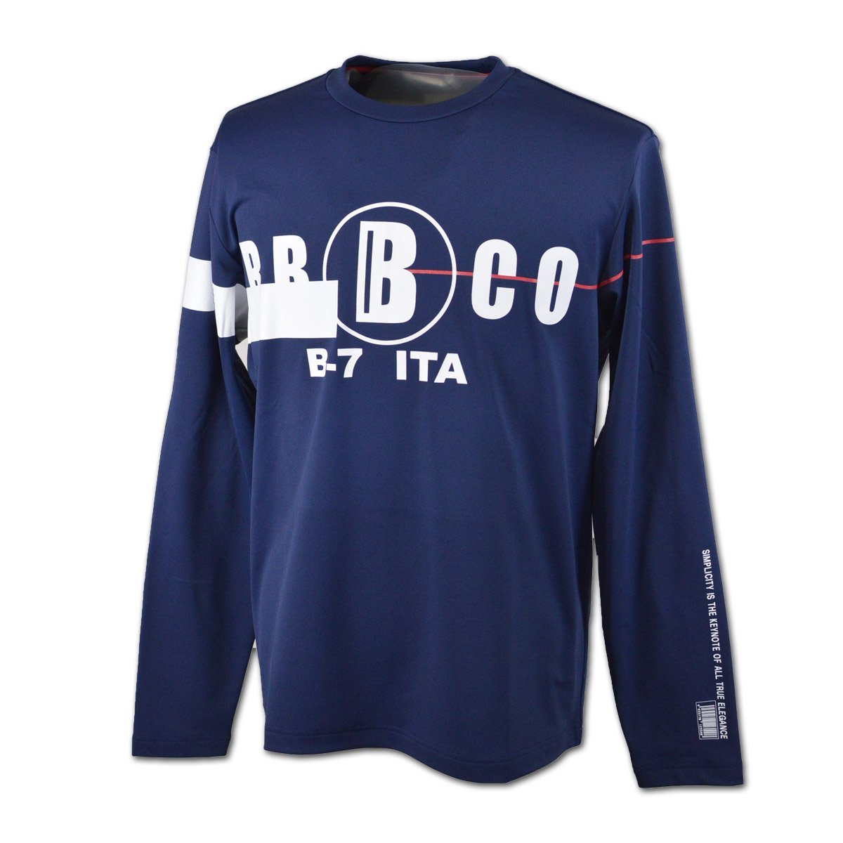 3割引【BBCO ビビコ】メンズ 長袖Tシャツ M(46) 紺 25-1503-01-49 アンジェロ 秋冬用 カジュアル おしゃれ かっこいい 高級素材 @拍卖