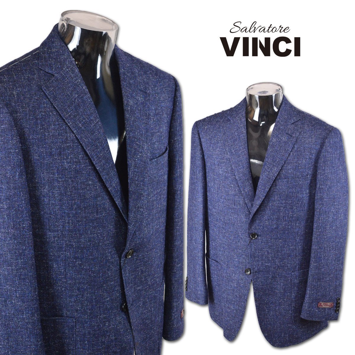 3割引【サルバトーレ ヴィンチ】メンズ ジャケット M(46) 紺 25-4102-19-47 SALVATORE VINCI アンジェロ ANGELO ブレザー テーラード @拍卖