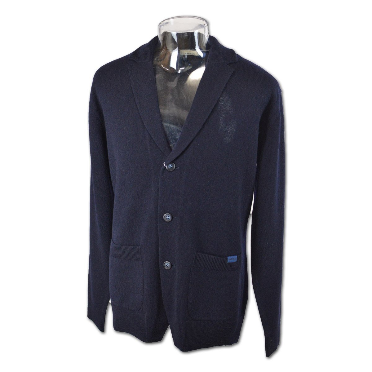3割引【アンジェロ】メンズ ニットジャケット L(48) 紺 25-4101-24T-49 ANGELO テーラード おしゃれ かっこいい 日本製 @拍卖