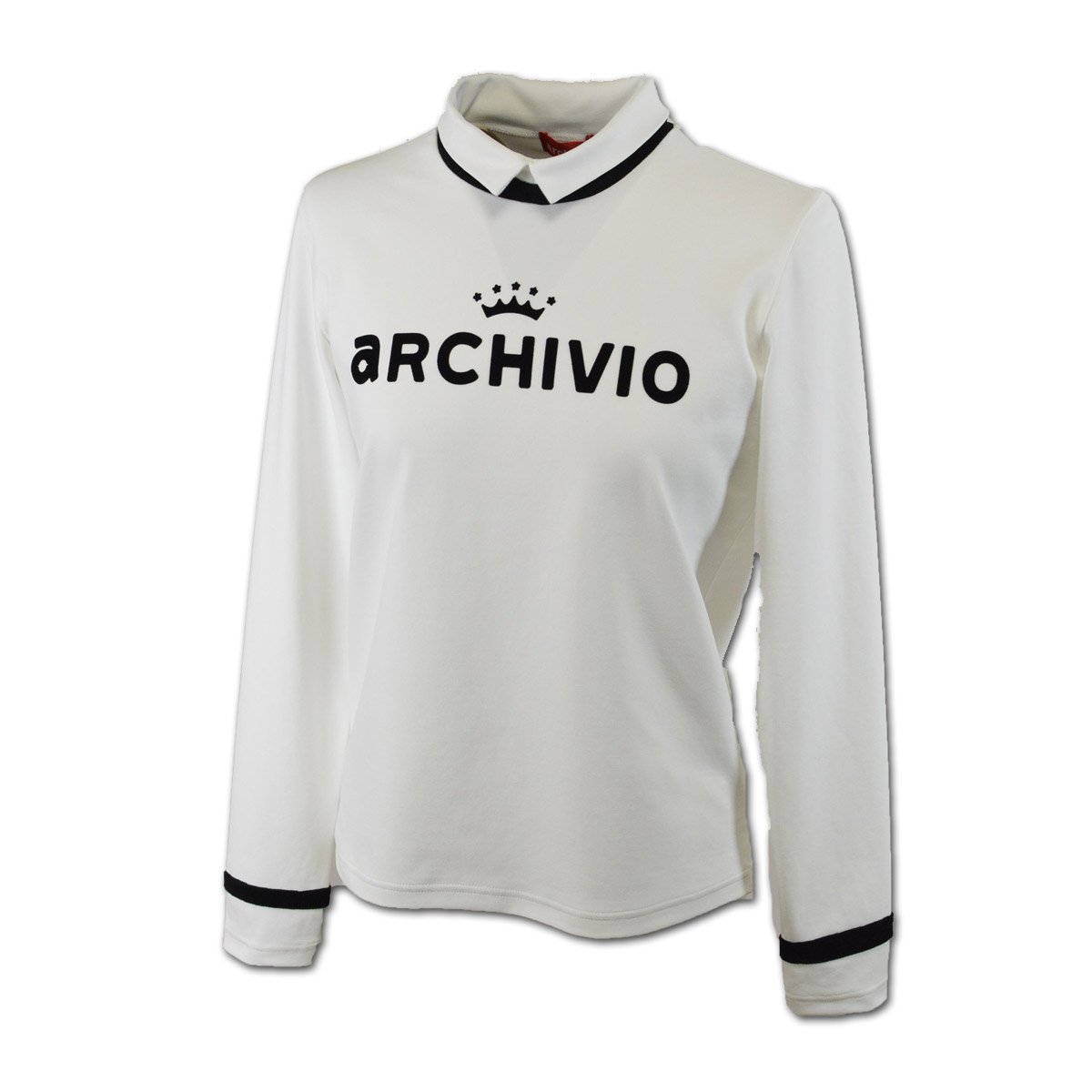 4割引★アルチビオ★長袖ハイネックシャツ レディース S(7号・36) 白 319902-190 archivio ゴルフ おしゃれ モックネック @拍卖