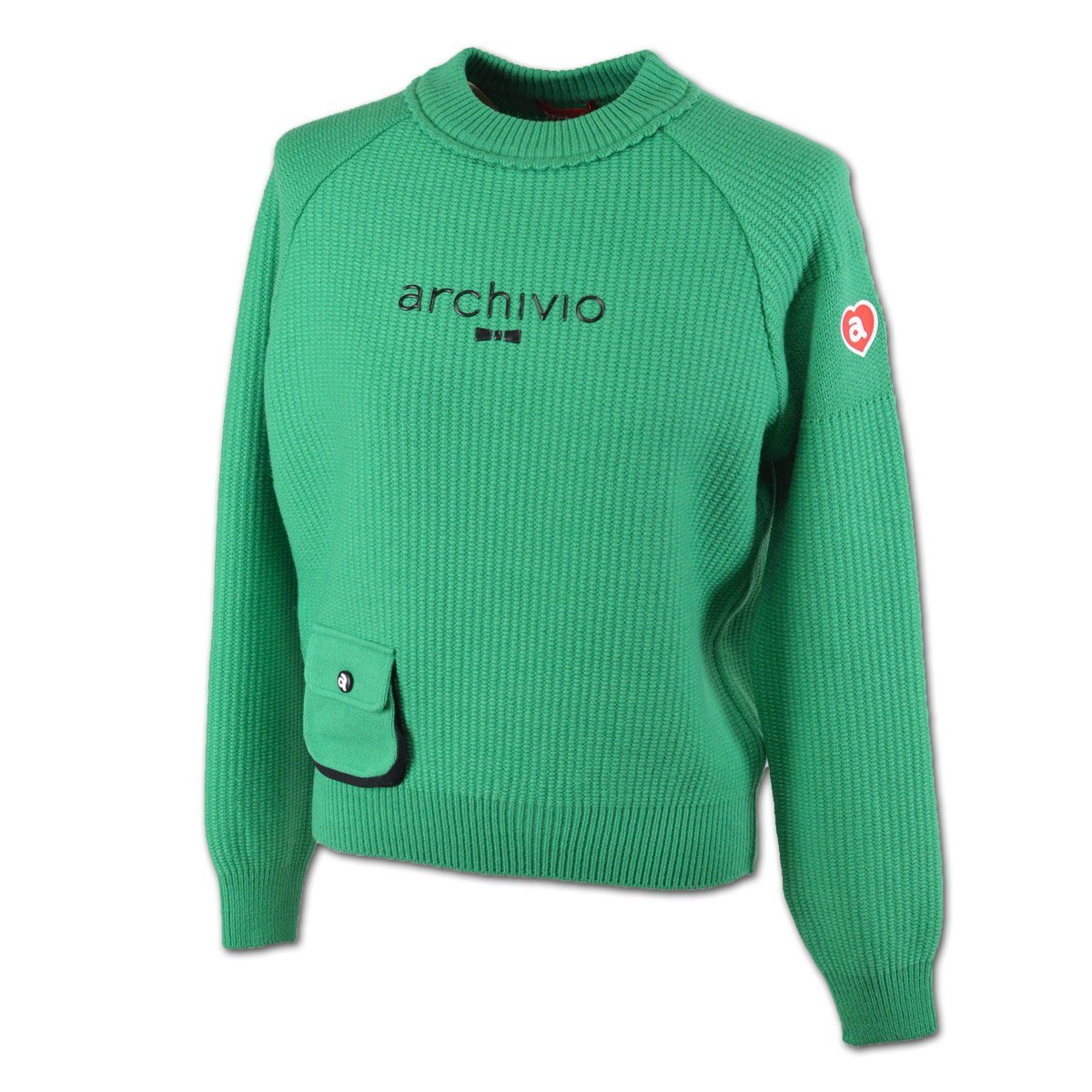 4割引★アルチビオ★セーター レディース M(9号・38) グリーン 318026-55 archivio ゴルフ ニット 丸首 上質 おしゃれ @拍卖
