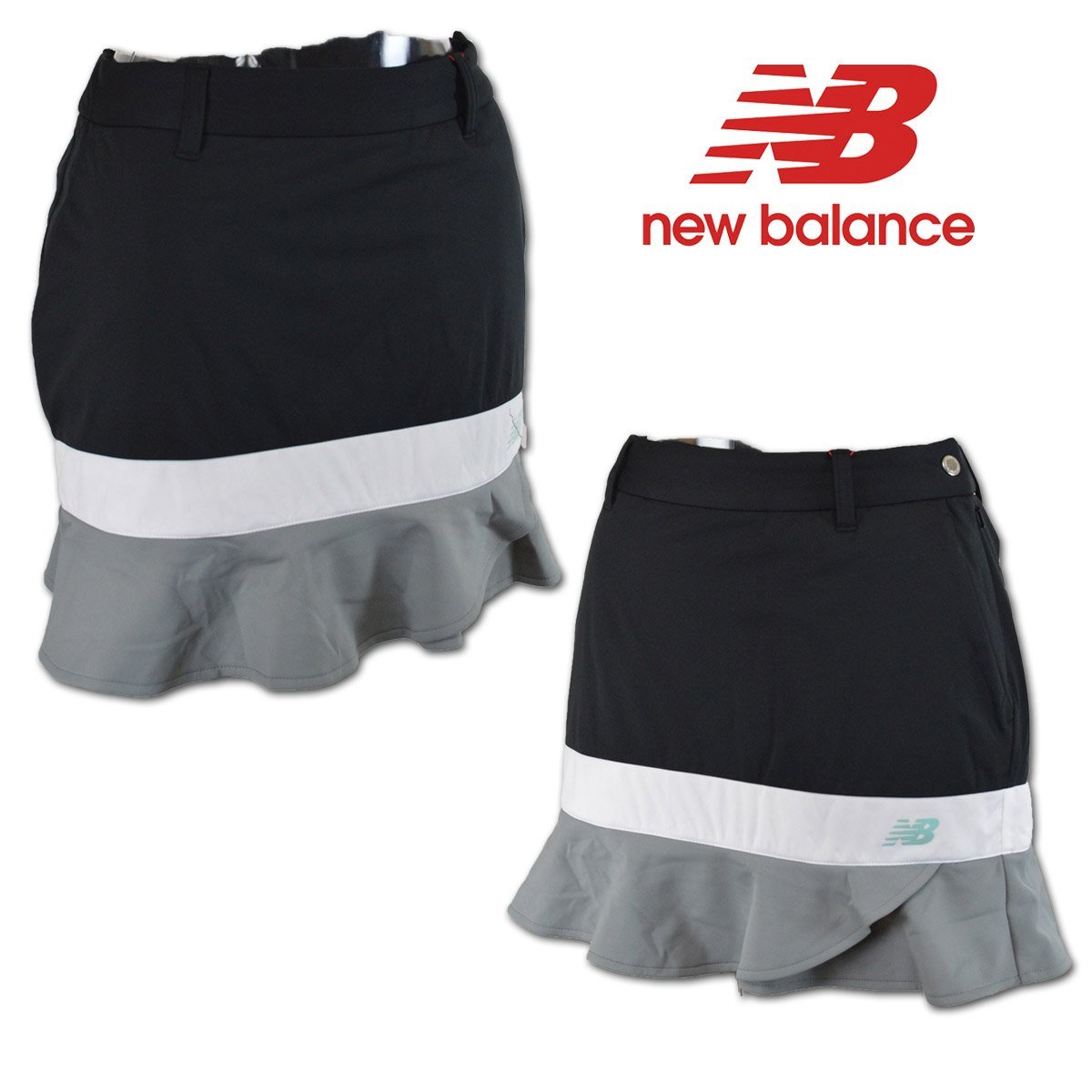 3割引★ニューバランス★レディース スカート M(1)9号 黒 012-3234501-10 new balance ゴルフ おしゃれ 中綿 防寒 @拍卖