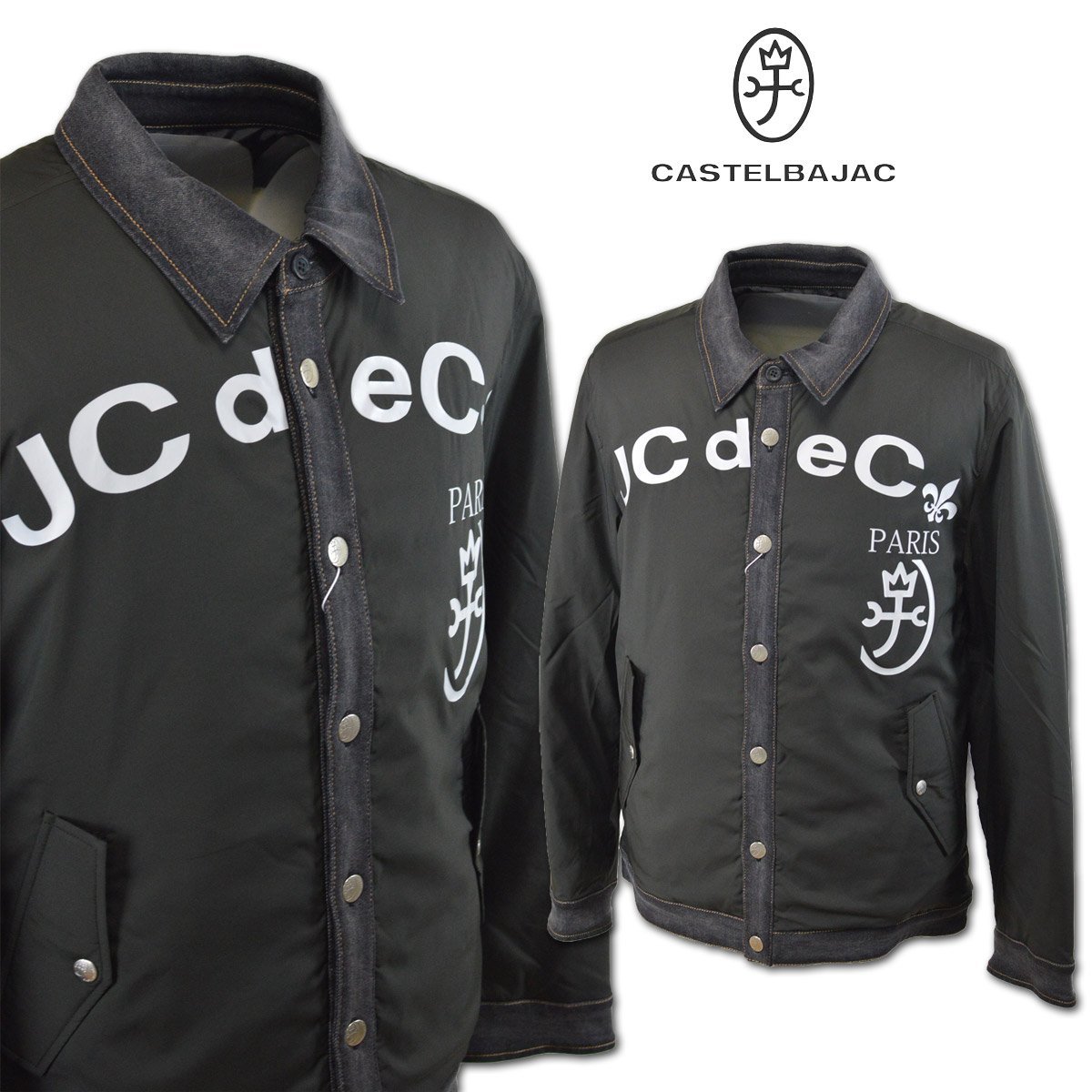 3割引【カステルバジャック】メンズ 中綿ブルゾン LL(50) 黒 7213312105-99 CASTELBAJAC カジュアル おしゃれ 大きいサイズ @拍卖