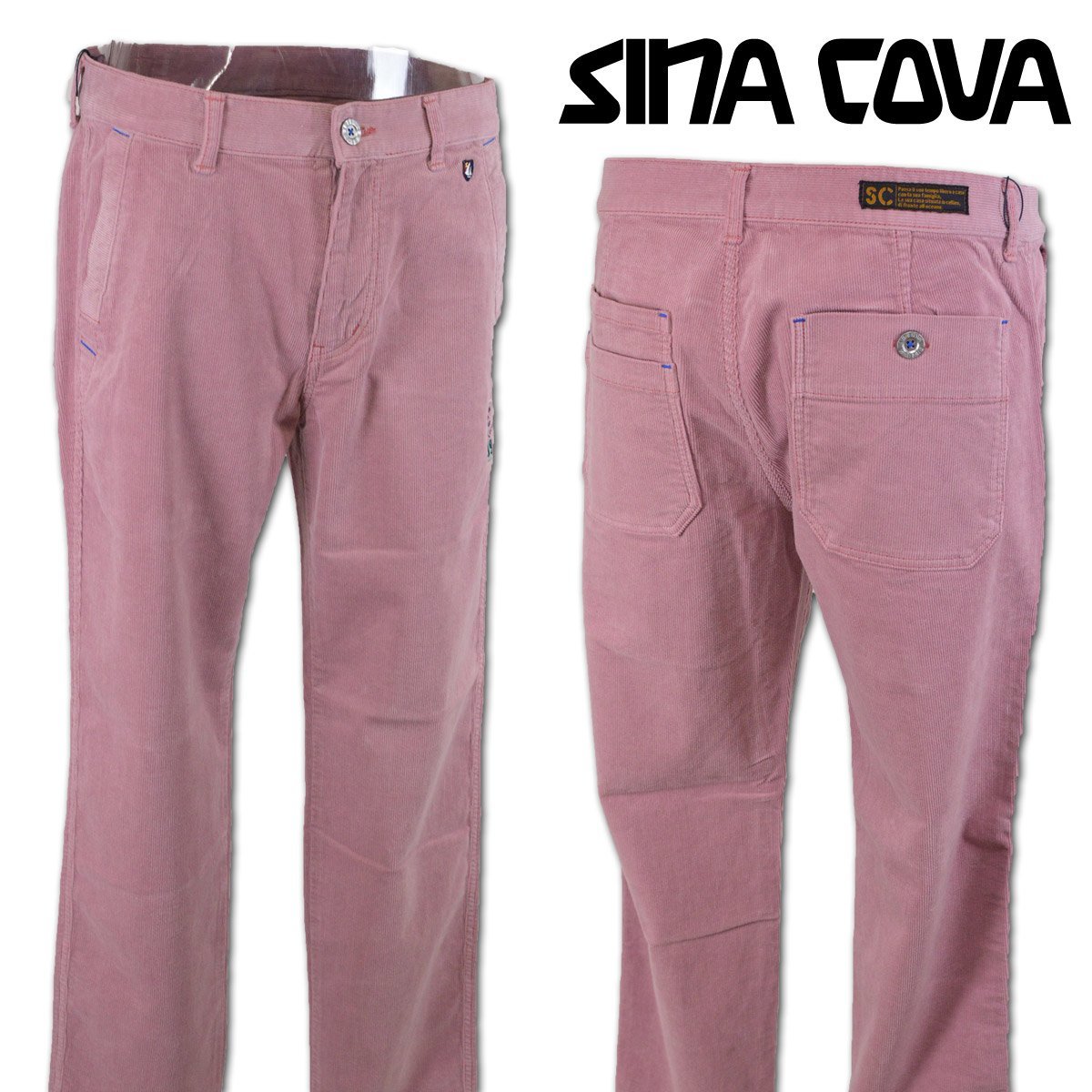 3割引【シナコバ】メンズ パンツ 84cm ピンク 23215030-630 SINA COVA カジュアル ゴルフ コーデュロイ おしゃれ かっこいい @拍卖