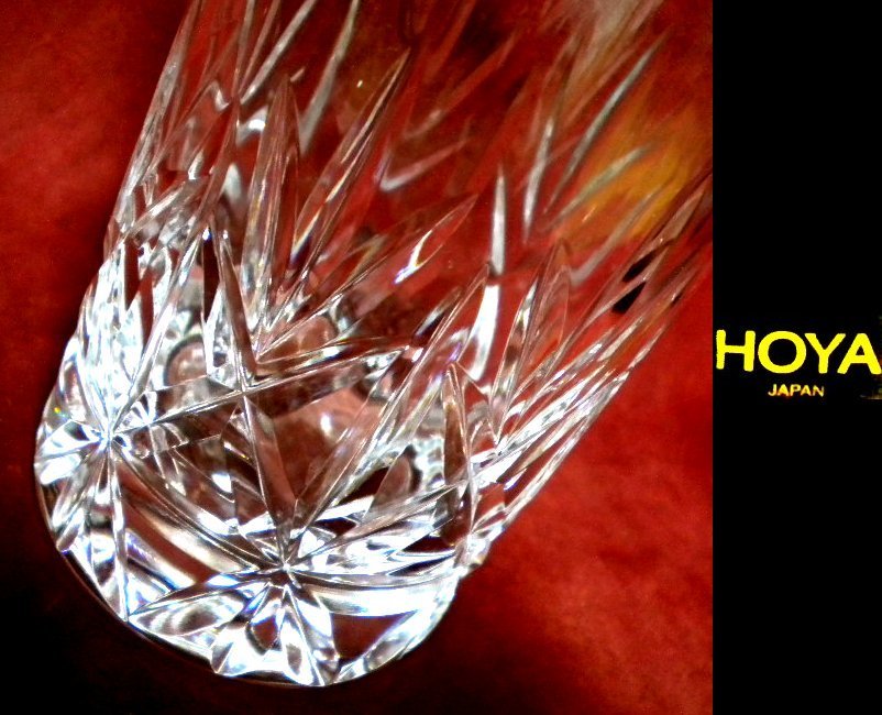 売切 HOYA クリスタル グラス 容量大:290cc 1客 纏購入特典有 箱無 C/C、寸法φ上66/下57×H122mm、重量235g、口元厚1.3mm、底厚12mm拍卖
