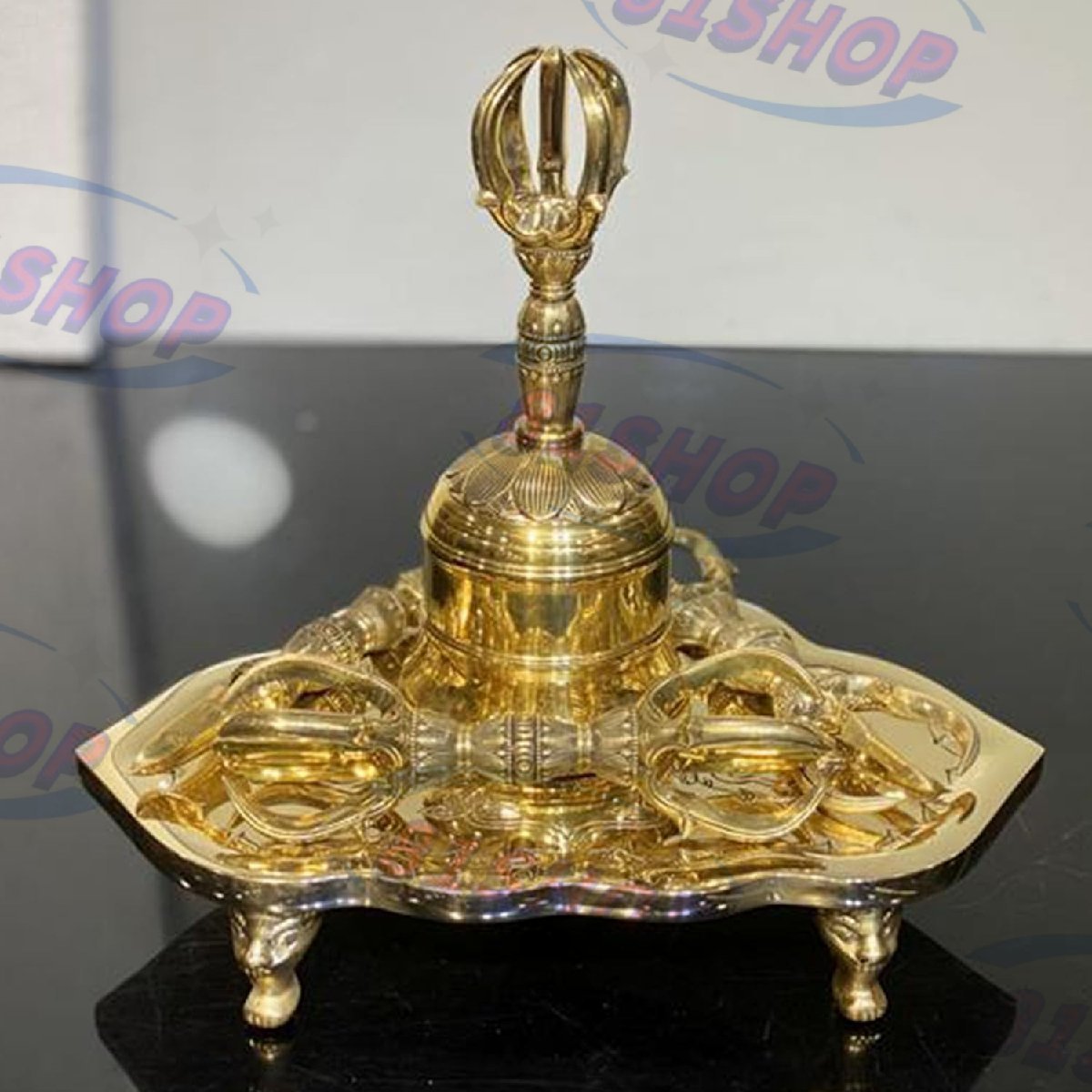 「81SHOP」大々型 ★ 金剛盤 金剛鈴 五鈷 三鈷 独鈷 仏具 密教 仏教拍卖