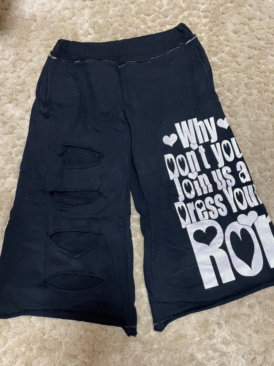 RONIスウェットパンツL★ロニィ パンツ ボトムス kids 黒スウェットパンツ拍卖