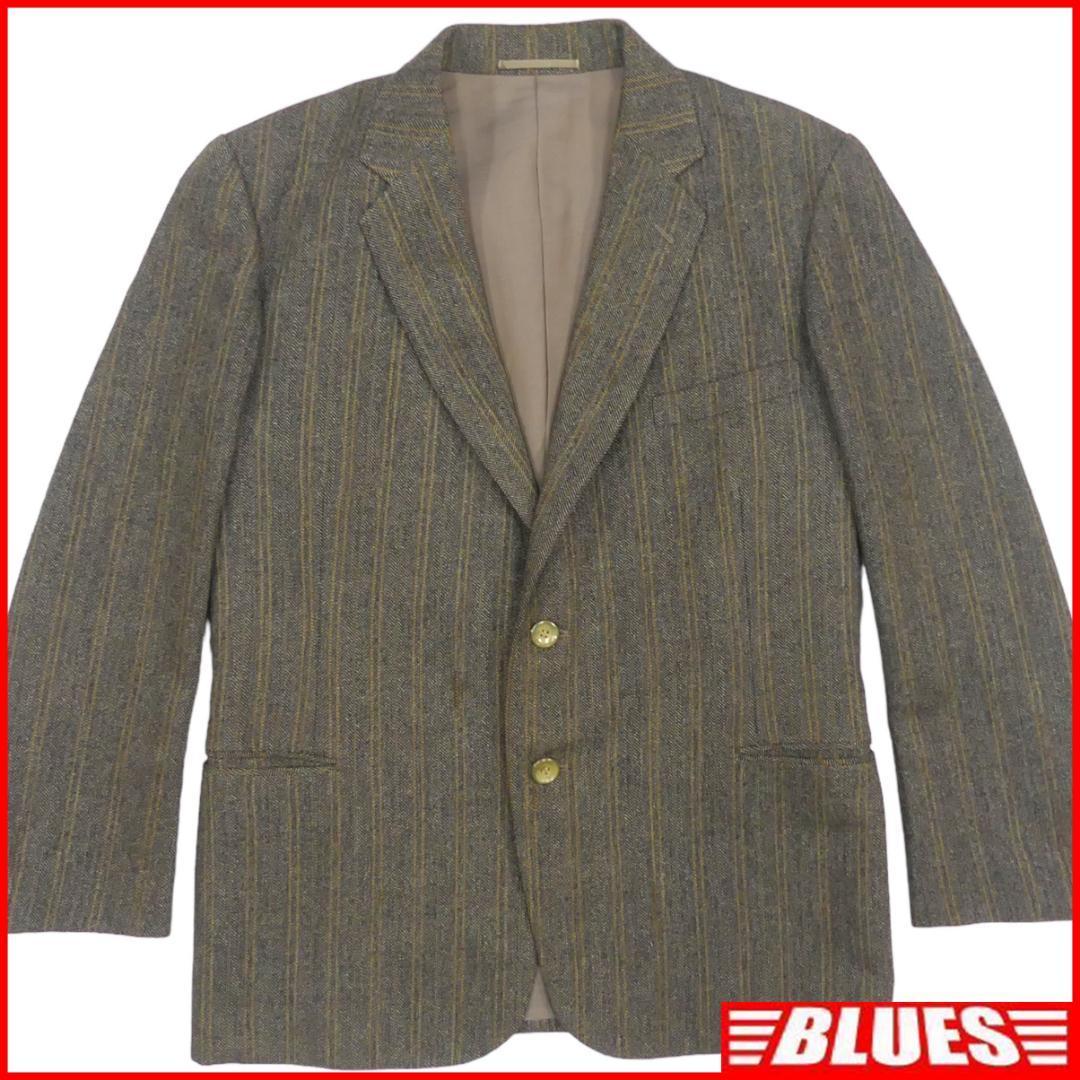 即決★N.B.★メンズM位 テーラードジャケット グレー ヘリンボーン ブレザー スーツ 上着 アウター拍卖