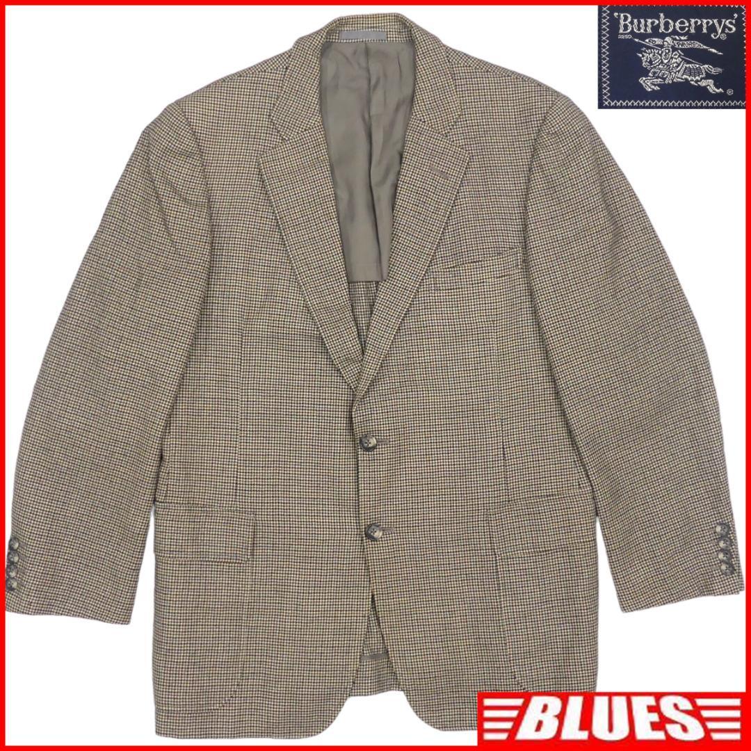 即決★BURBERRY‘S★メンズXL 廃盤 テーラードジャケット バーバリー 180A B7 グレー チェック ウール 千鳥格子拍卖