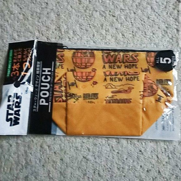 【未使用】スターウォーズ『ミニポーチ』オレンジ【伊右衛門 特茶】小物入れに最適!拍卖