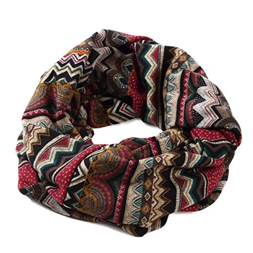 スヌードマフラー ネイティブ柄 エスニック&オルテガ レディース メンズ ネックウォーマー エスニック柄(ボアなし)拍卖