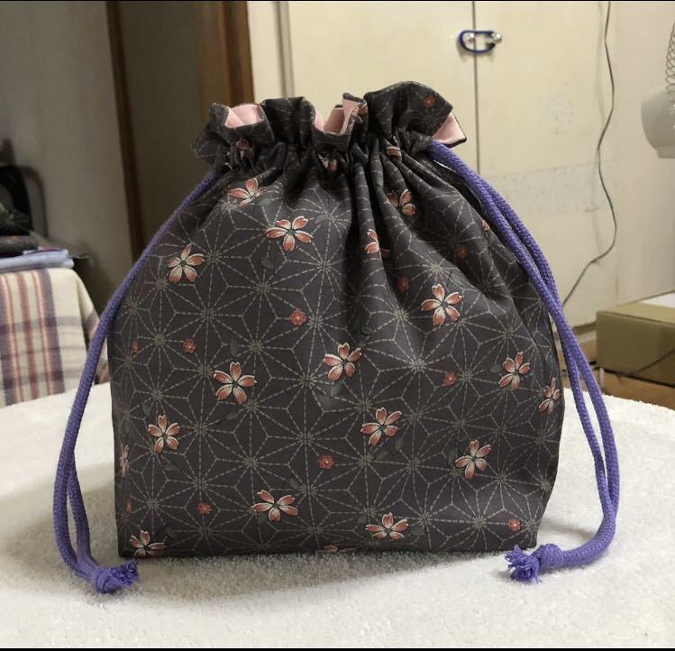 弁当袋 巾着ポーチ 巾着袋 和柄 和布 小物入れ B-35拍卖