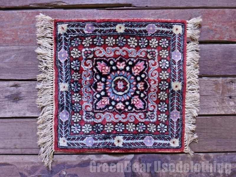 RAGW045◆多目的に◎ミニ絨毯 インテリアマット トライバルラグ ウール絨毯 アンティーク ヴィンテージ ギャッベ キリム インテリア雑貨拍卖