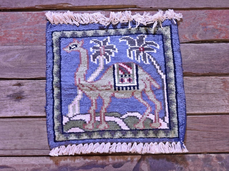 RAGW137◆多目的に◎ミニ絨毯 インテリアマット トライバルラグ ウール絨毯 アンティーク ヴィンテージ ギャッベ キリム インテリア雑貨拍卖