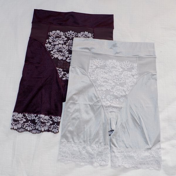 ローバス L お腹骨盤すっきり ハイウェスト 綿ストレッチ ロングショーツ2枚F拍卖