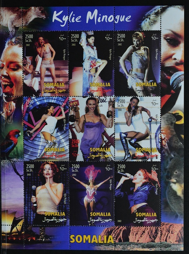 「D573」ソマリア切手 2002年 カイリー・ミノーグ拍卖