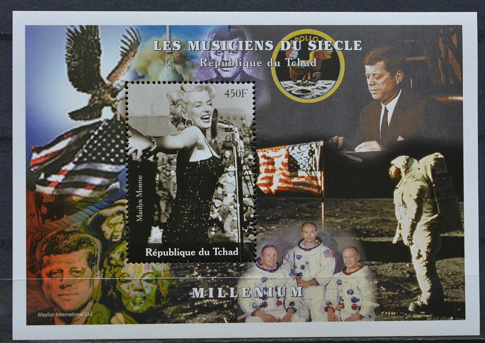 「TF123」二ジェル切手 1999年 JFK・マリリンモンロー拍卖