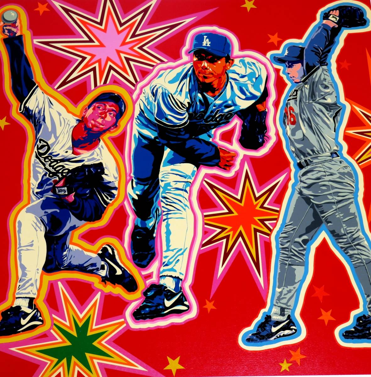 【真作】 ヒロ・ヤマガタ 「NOMO 野茂英雄」 シルクスクリーン 山形博導 新品額装拍卖