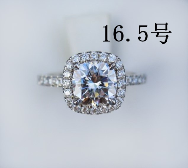 スクエアリング シルバー 16.5号 ジルコニア 普段使い 指輪 CZダイヤ スクエア リング キラキラ メンズ 16号拍卖