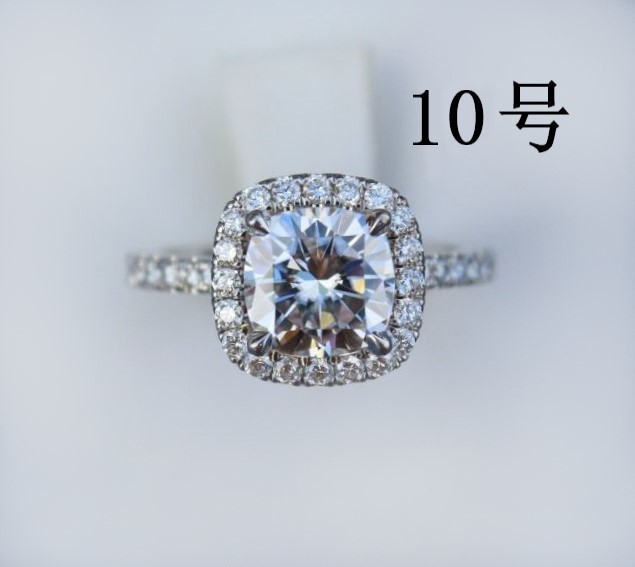 スクエアリング シルバー 10号 ジルコニア 普段使い 指輪 CZダイヤ スクエア リング キラキラ拍卖