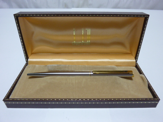 ダンヒル dunhill ジェムライン ボールペン WR290 ガンメタリック&ゴールド 美品!!拍卖