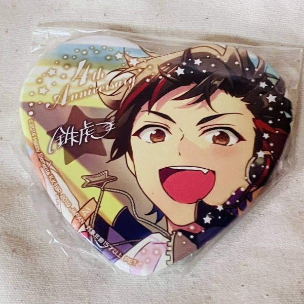 【数2】あんさんぶるスターズ あんスタ ハート型 ビッグ 缶バッジ 4th Anniversary 南雲鉄虎拍卖
