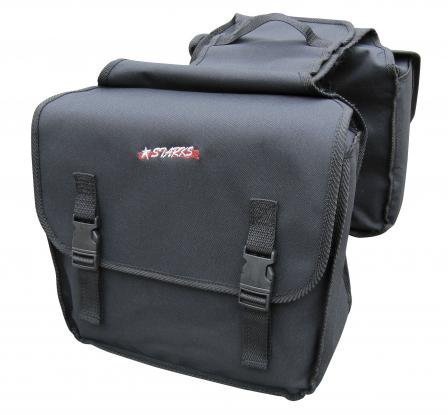 STARKS サドルバッグ(サイドバッグ) ダブルフラップで幅の調整が可能! ST-SB051 スクーターにも装着出来るサイドバック 新品拍卖