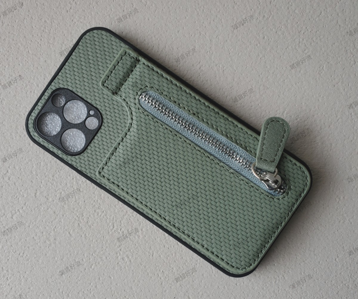 iPhone 12 pro用 ケース カードケース付き グリーン系拍卖