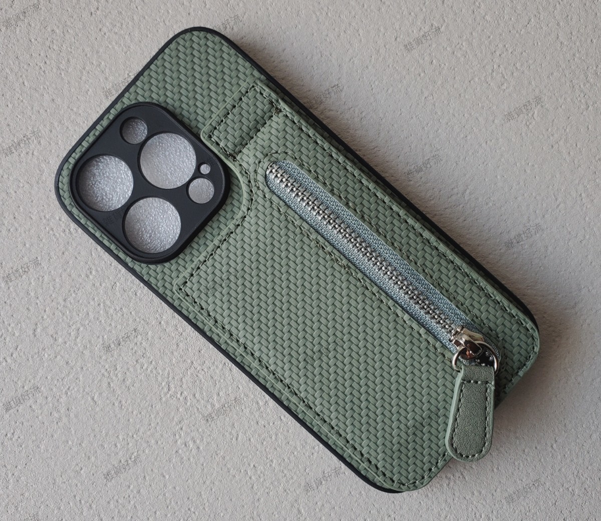 iPhone 14 pro用 ケース カードケース付き グリーン系拍卖