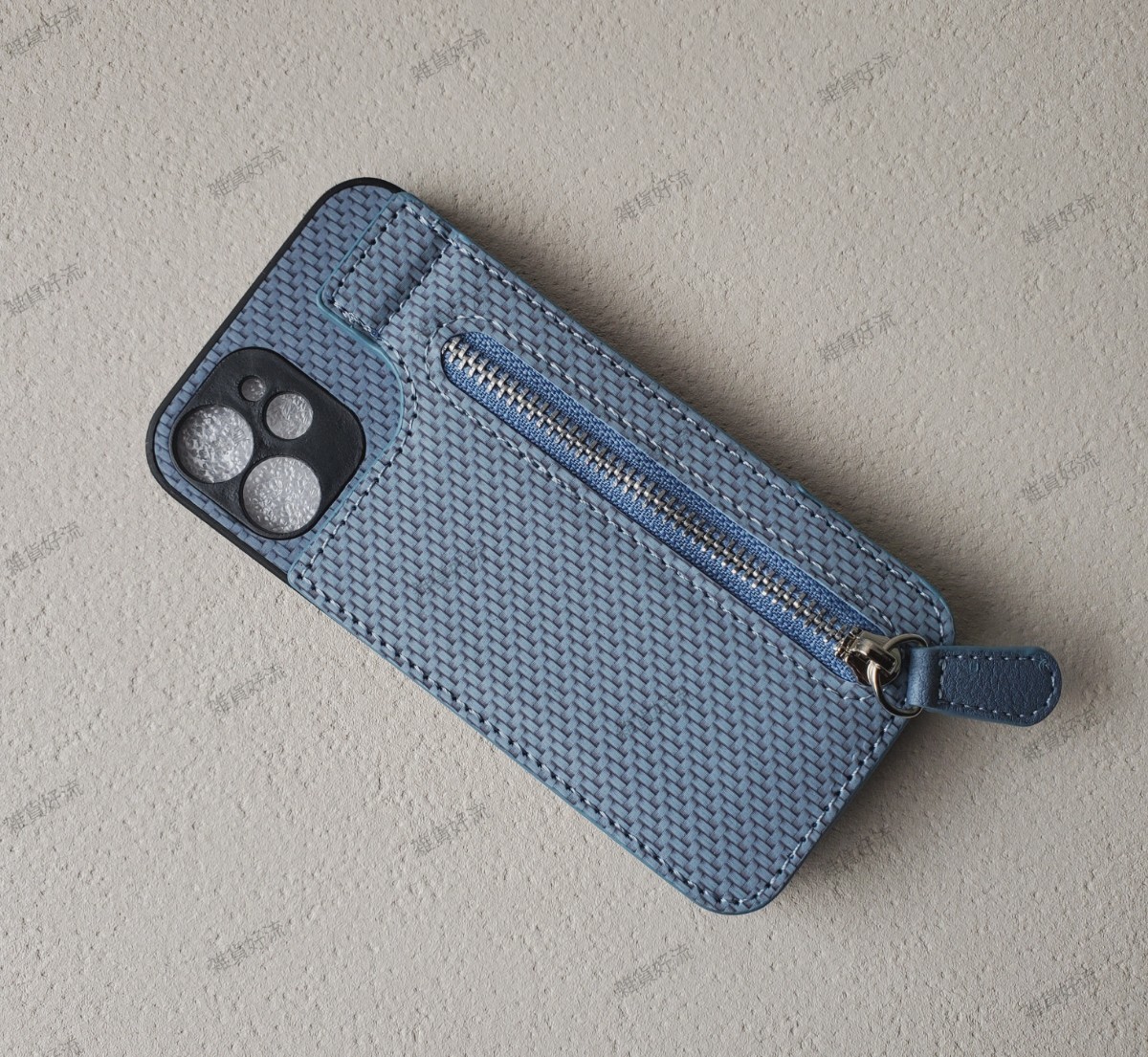 iPhone 12 mini用 ケース カードケース付き ブルー系拍卖