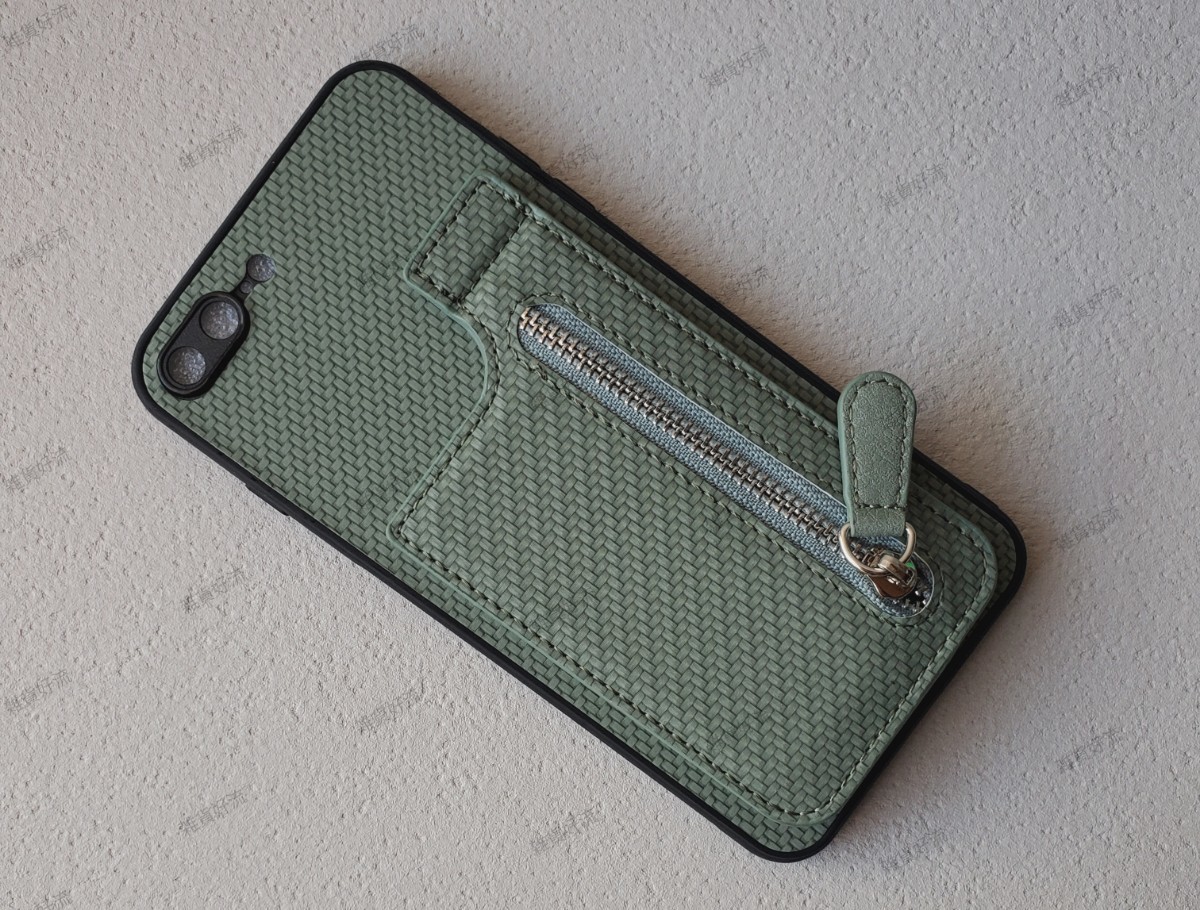 iPhone 7plus/ 8plus用 ケース カードケース付き グリーン系拍卖