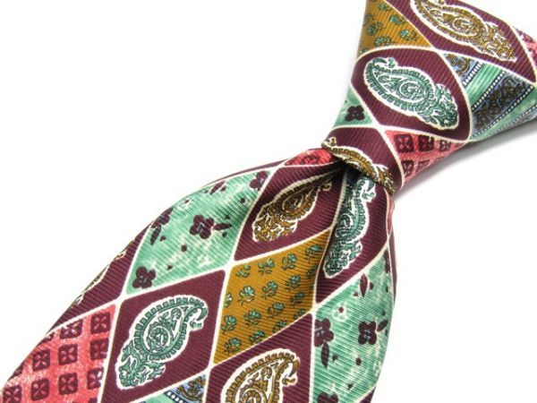 VENEZIANI(ヴェニツィアーニ) シルクネクタイ ペーズリーアート柄 イタリア製 842048C141R20拍卖